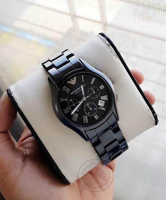 Chronograph Black Silver Dial Men's Watch For Man AR1400 Date Gift Watch