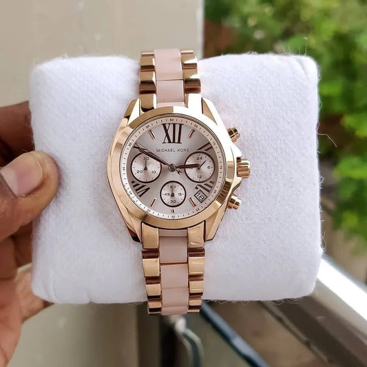 Chosmogragh Watch With Stainless Steel Case And White Dial Dated Multicolor Strap Watch For Women's Design For Girl Or Woman Best Gift Date Watch MK-6559