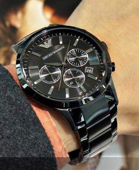 EA Chronograph Analog Black Dial Men's Watch AR2453