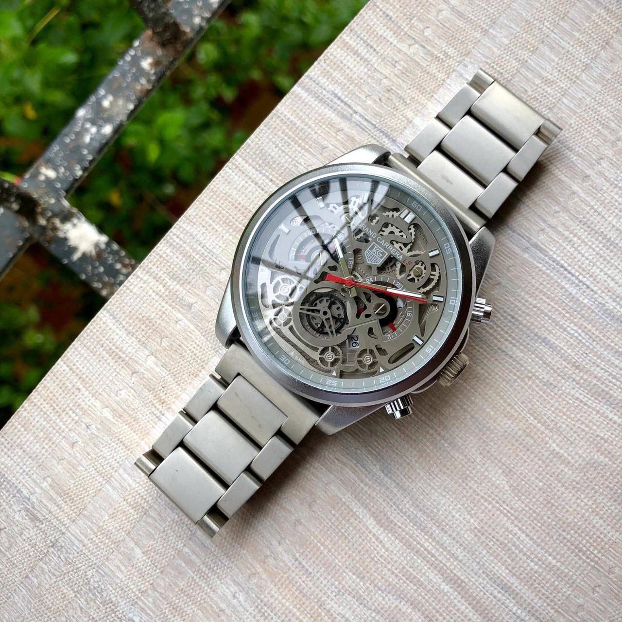 Cr7 Diagno Grey Chronograph Multi Dial Metal Men's Watch For Man Tag-Open-Steel