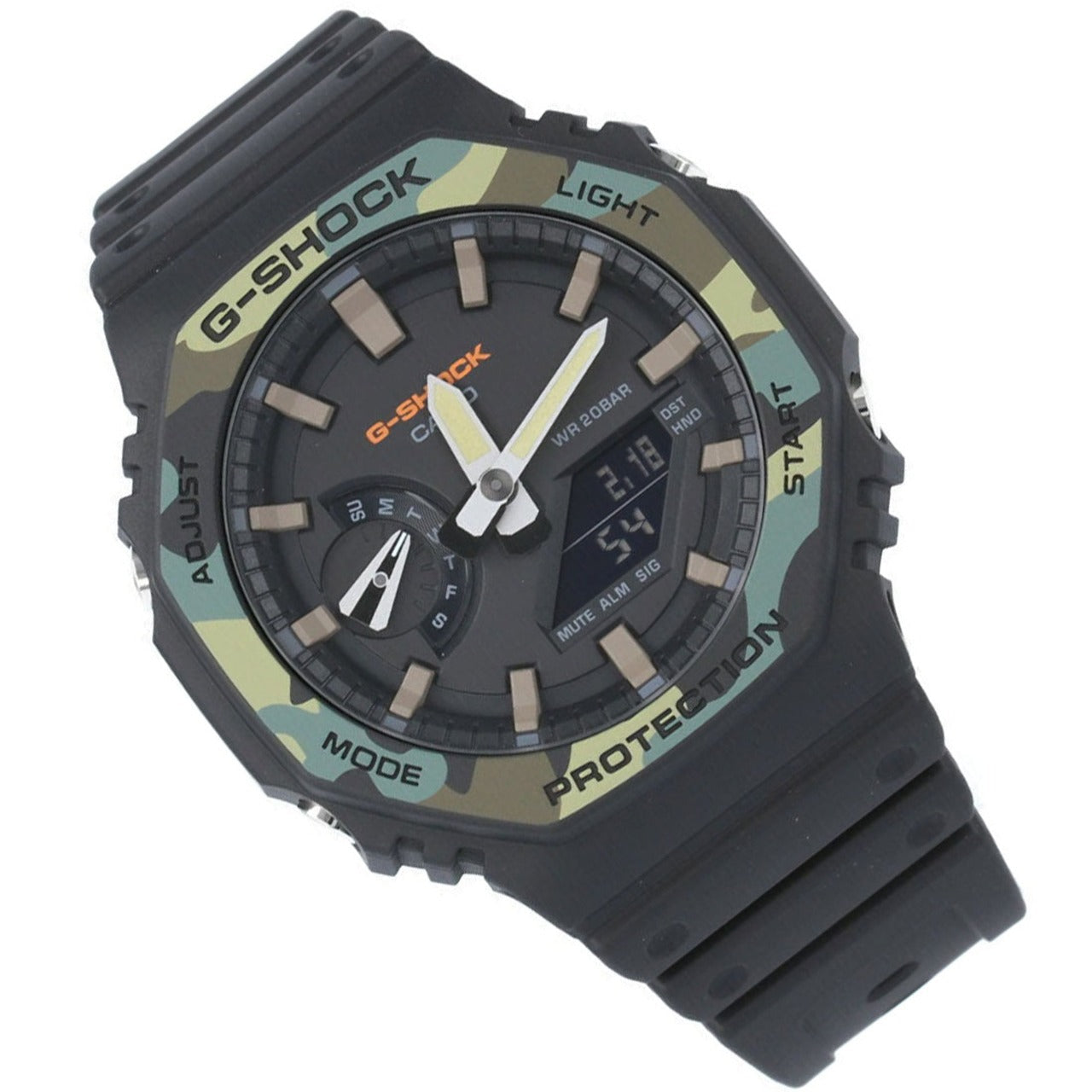 G-shock Fluorescent Lumi Nova Luminescence Kashioak Customized Custom Male Carbon Core GuardDigital Analog Sports Watch-GA-2100SU-1ADR