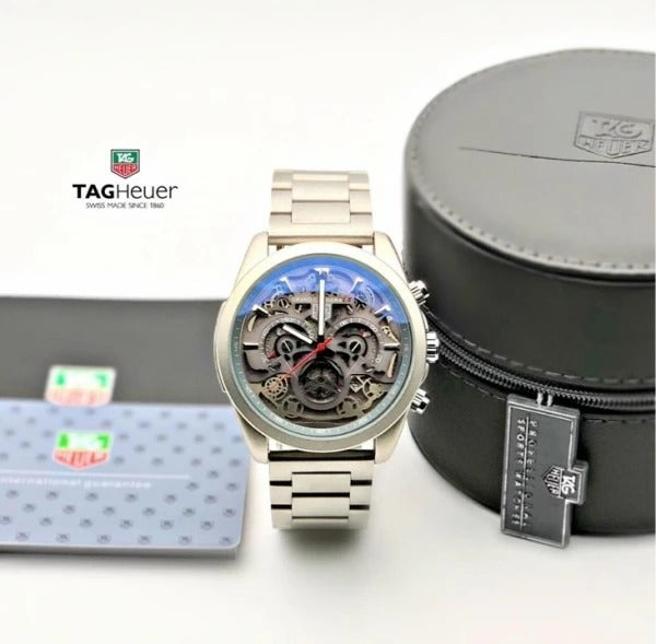 Cr7 Diagno Grey Chronograph Multi Dial Metal Men's Watch For Man Tag-Open-Steel