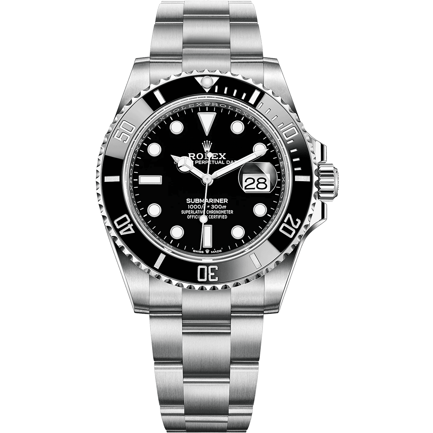 Submariner Quartz Black Dial Stainless Steel Strap Watch For Men