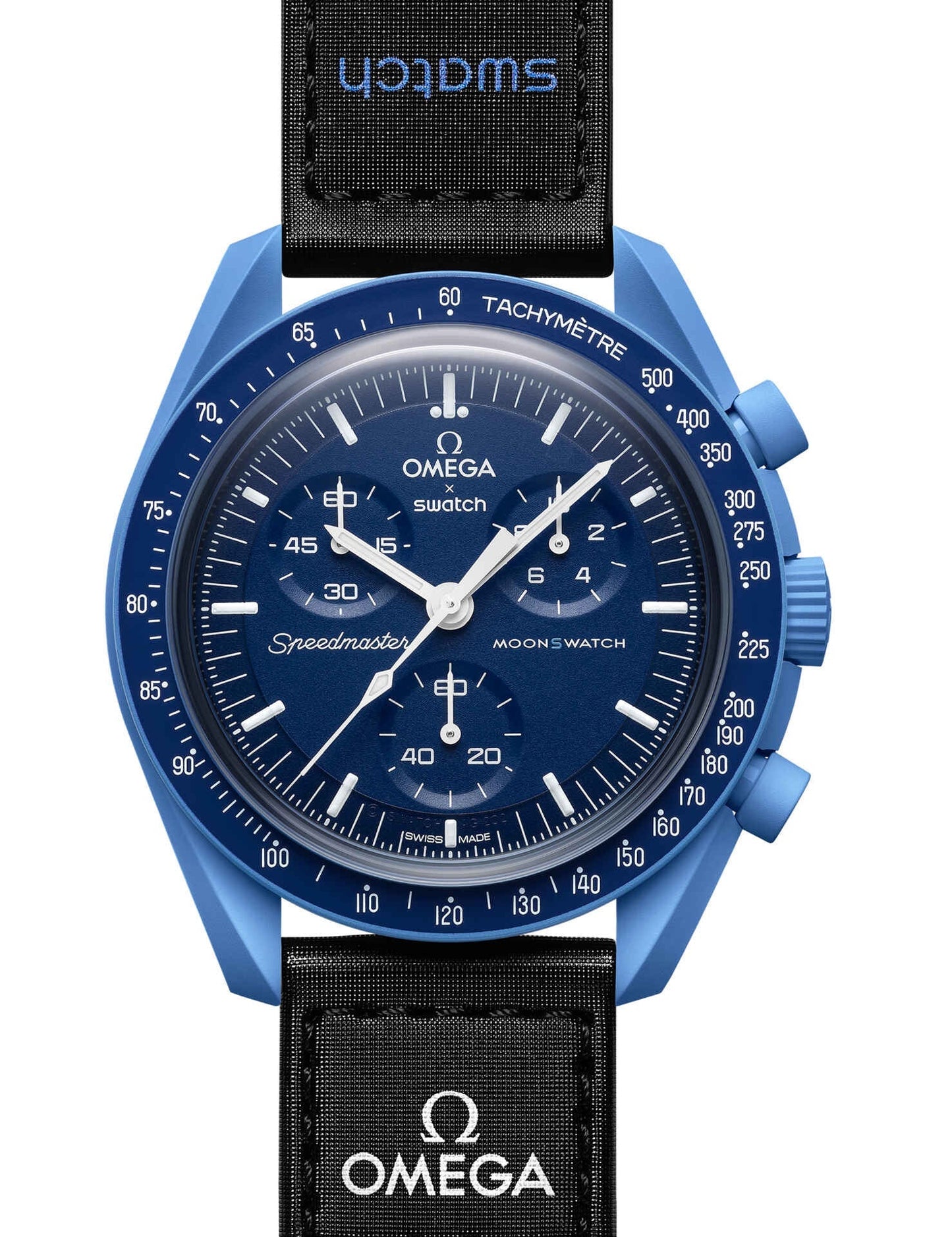Swatch x Omega Blue Dial/Black Strap Bioceramic Moonswatch Mission to Mercury OG-1028