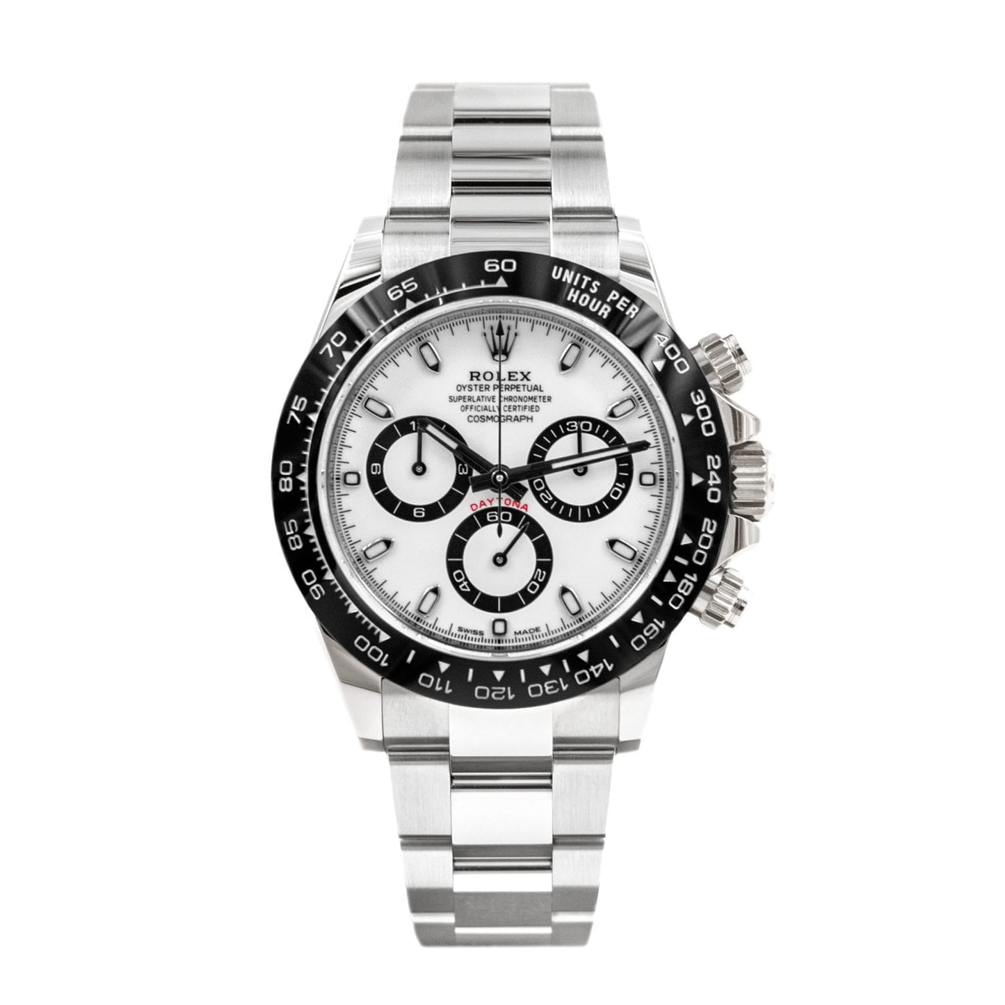 ROLEX Chronograph Daytona Automatic Panda White Dial Watch With Stainless Steel StrapMen's Watch Rlx-116500LN