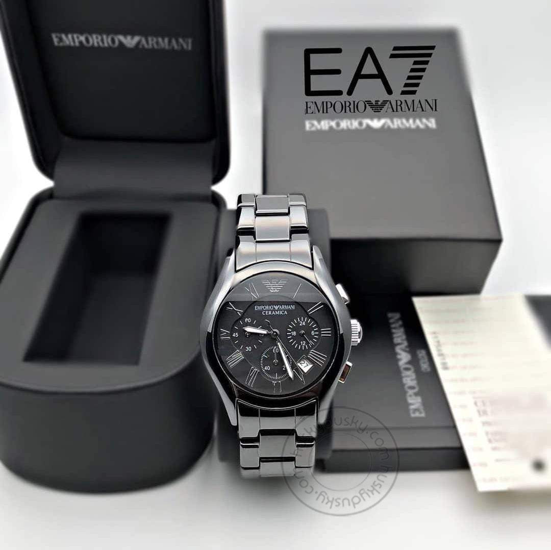 Chronograph Black Silver Dial Men's Watch For Man AR1400 Date Gift Watch