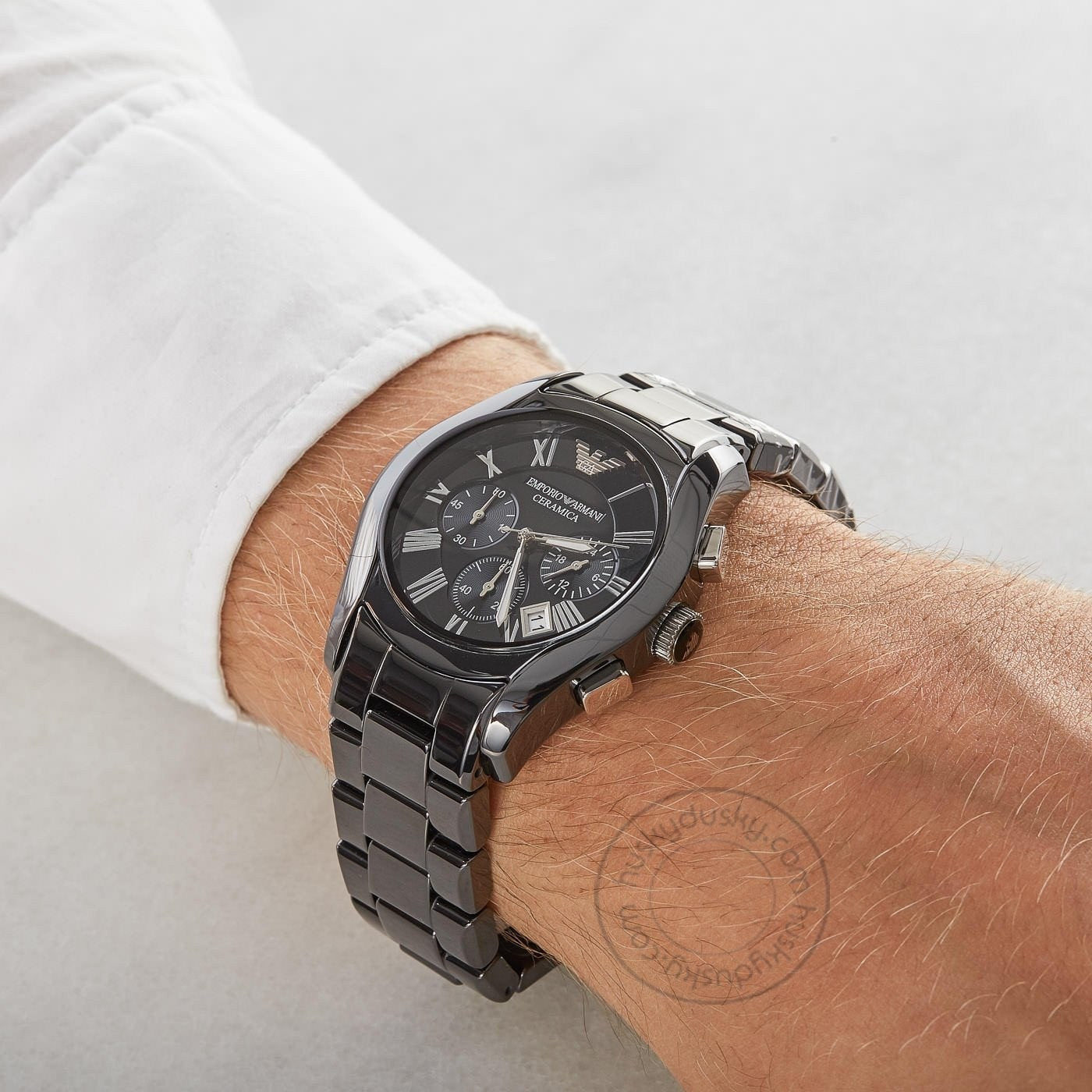 Chronograph Black Silver Dial Men's Watch For Man AR1400 Date Gift Watch