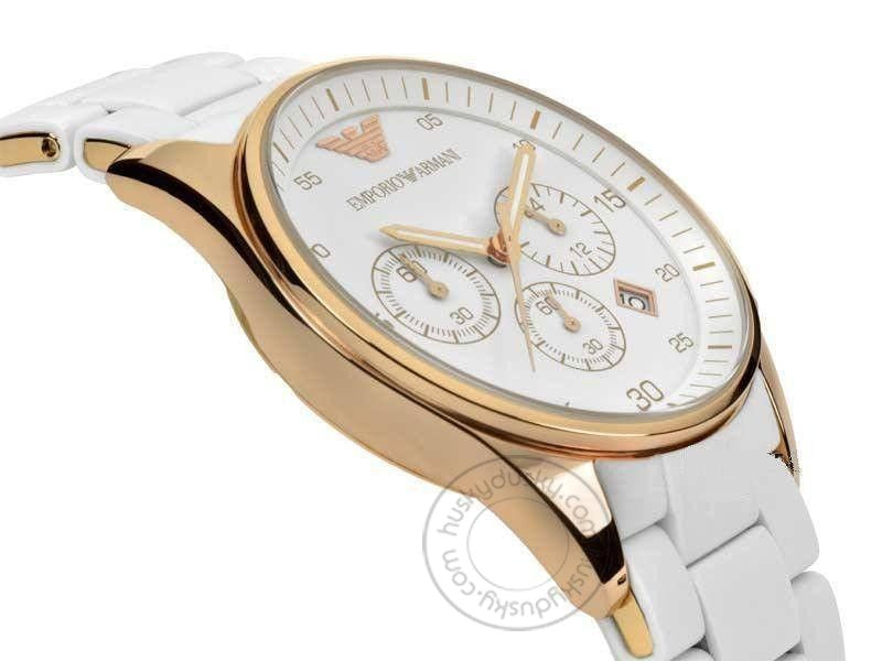 White Chronograph Analog White Dial Men's Watch AR-5919