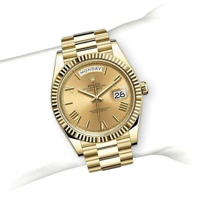 RLX Oyster Perpetual Day-Date Golden Dial Men's Watch RLX-OYST-GOLD