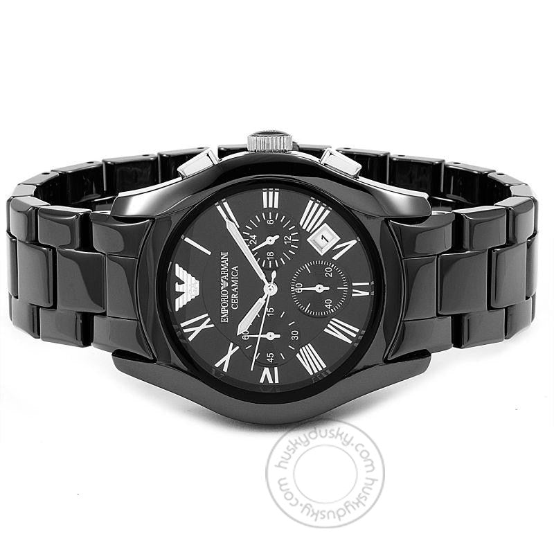 Chronograph Black Silver Dial Men's Watch For Man AR1400 Date Gift Watch
