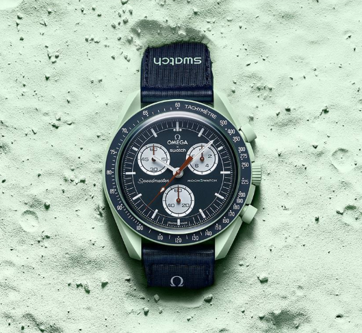 Swatch x Omega Black Dial with Green Case/Black Strap Bioceramic Moonswatch Mission to Mercury OG-1032