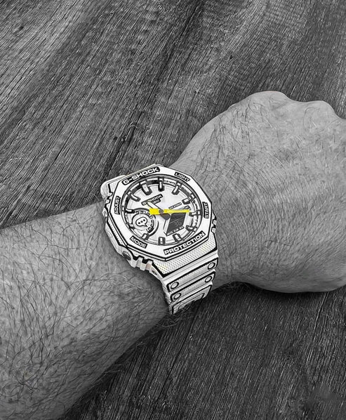 G-shock White Analog-Digital Watch World Time Multi-Function Resin Band Sports Watch GS-2113