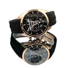 Tag Heuer Carrera Caliber Eiffel Tower Edition TAG-IT-77 Black Color And Sapphire Glass Watch Black Rubber Strap Chronograph Black Dial With Gold Case Watch For Men's __ Classy Look Watch