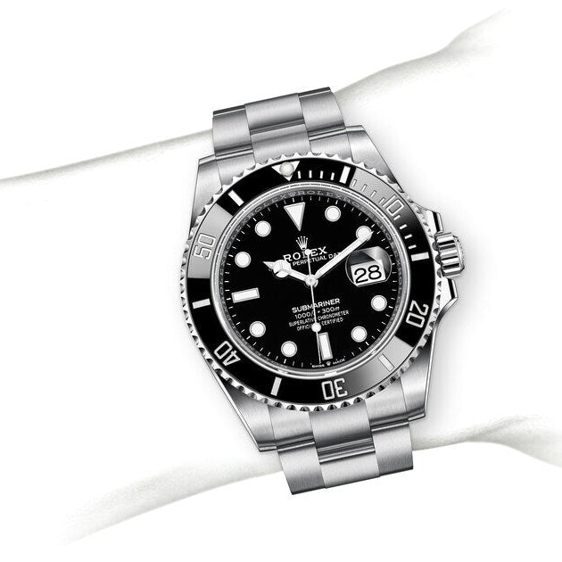 Submariner Quartz Black Dial Stainless Steel Strap Watch For Men