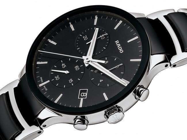 Rado Centrix Black Man's Watch With Chronographs-Best Gift for man