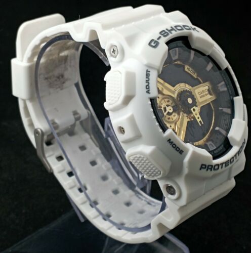 Casio G-Shock Analog-Digital G Shock White Gshock Gold Dial Mens Watch For Man Or Women GA-110GW Gift