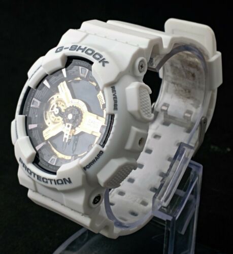 Casio G-Shock Analog-Digital G Shock White Gshock Gold Dial Mens Watch For Man Or Women GA-110GW Gift