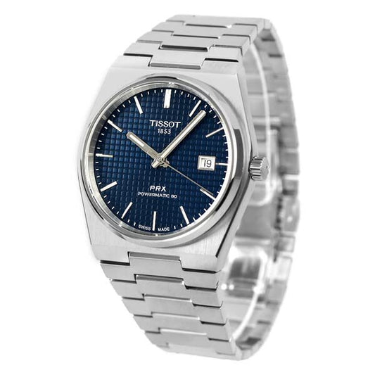 Tissot PRX Powermatic 80 Blue Dial Silver Steel Strap Watch for Men - TS-4103
