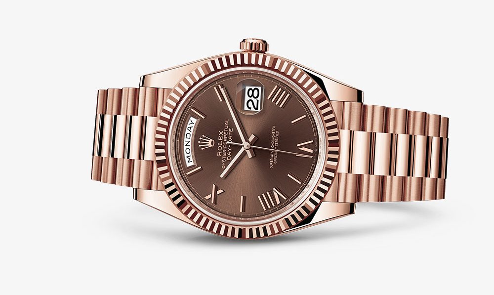 Oyster Perpetual Day-Date Brown Dial Men's Watch RLX-BW-654