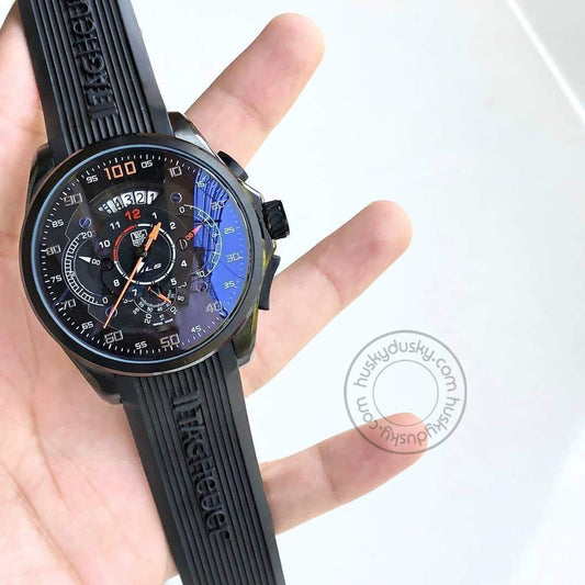 Tag Heuer Mercedes Benz SLS 200 Diagno Black Dial Black Rubber Chronograph Mens Watch for Man - Gift