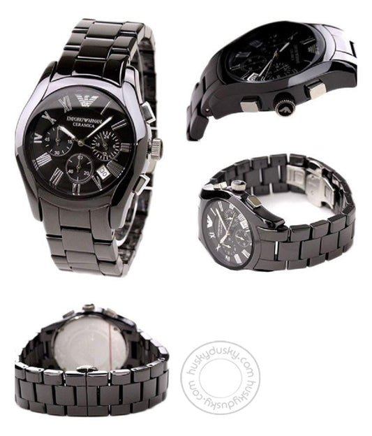 Chronograph Black Silver Dial Men's Watch For Man AR1400 Date Gift Watch