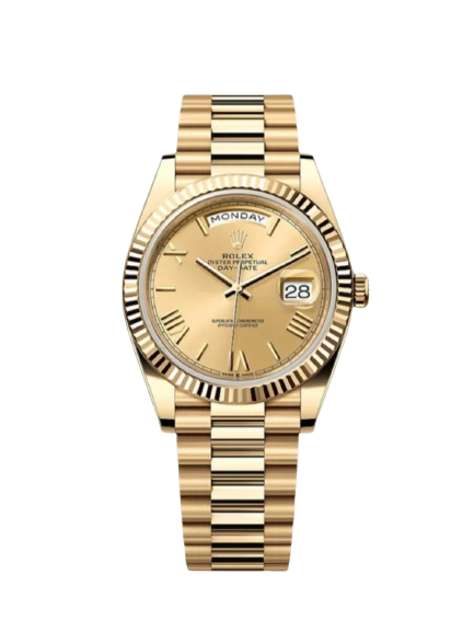 RLX Oyster Perpetual Day-Date Golden Dial Men's Watch RLX-OYST-GOLD