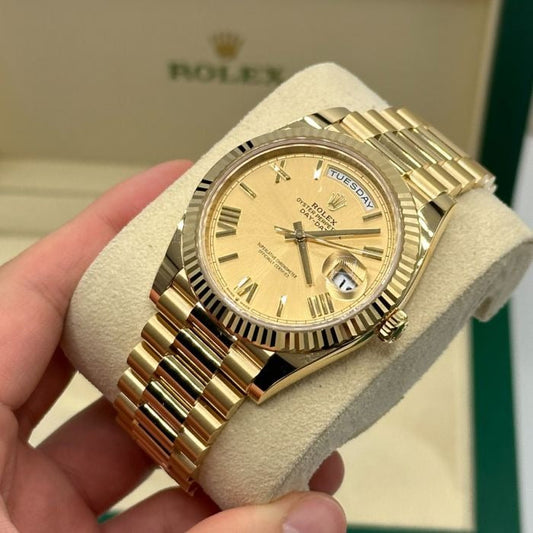 RLX Oyster Perpetual Day-Date Golden Dial Men's Watch RLX-OYST-GOLD