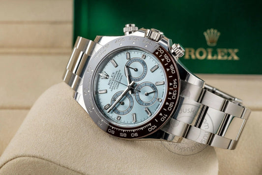 ROLEX Chronograph Daytona Silver Blue Metal Men's Watch for Man RLX-BLUE-DIAL-AUTO