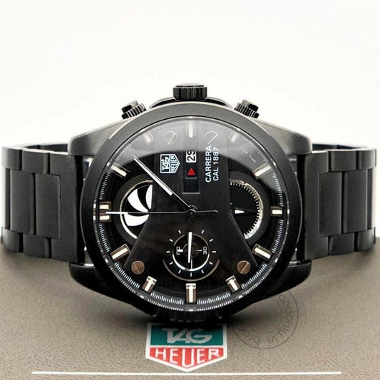 Tagheuer GRAND CARRERA CR7 1887 Black Chronograph Multi Dial Stainless Steel TH-1888-B Men's Watch for Man - Gift