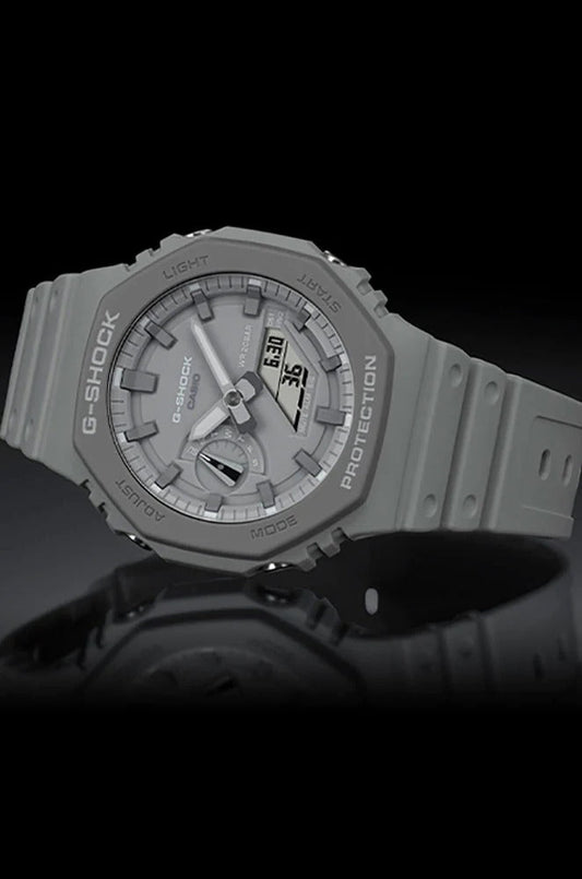 G-shock Fluorescent Lumi Nova Luminescence Kashioak Gray Analog-Digital G-ShockCustom Male Carbon Core Guard Digital Analog Sports Watch- GA-2110ET-8A