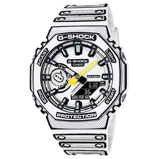 G-shock White Analog-Digital Watch World Time Multi-Function Resin Band Sports Watch GS-2113