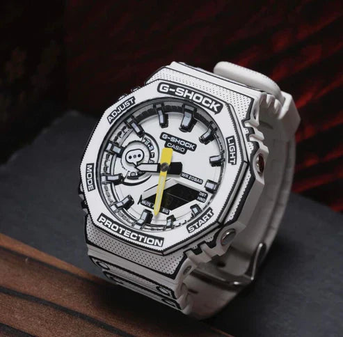 G-shock White Analog-Digital Watch World Time Multi-Function Resin Band Sports Watch GS-2113