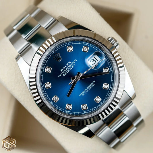 Rolex Datejust 41 Blue Dial Oyster Bracelet Men's Watch-RLX-5307