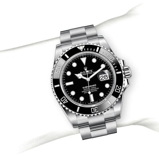 Submariner Quartz Black Dial Stainless Steel Strap Watch For Men